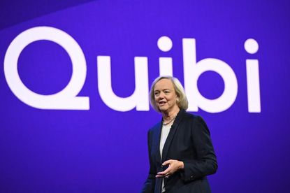 Quibi CEO Meg Whitman speaks about the short-form video streaming service for mobile Quibi during a keynote address January 8, 2020 at the 2020 Consumer Electronics Show (CES) in Las Vegas, N