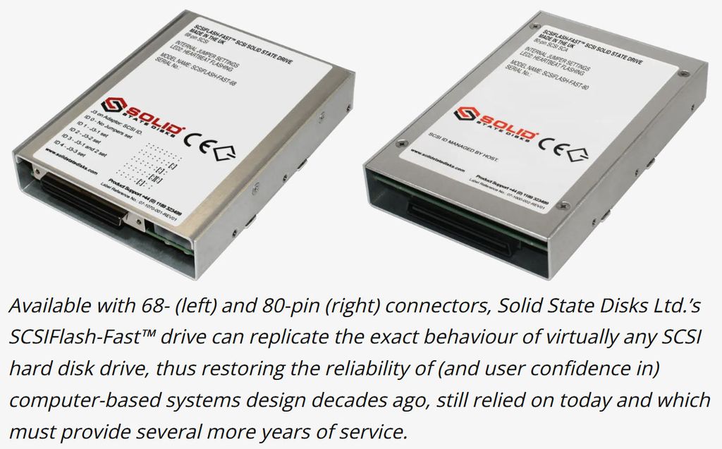 SCSI isn't dead yet — new SSD for old or obsolete systems is a boon for