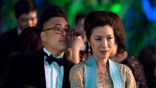 Nico Santos and Michelle Yeoh in Crazy Rich Asians