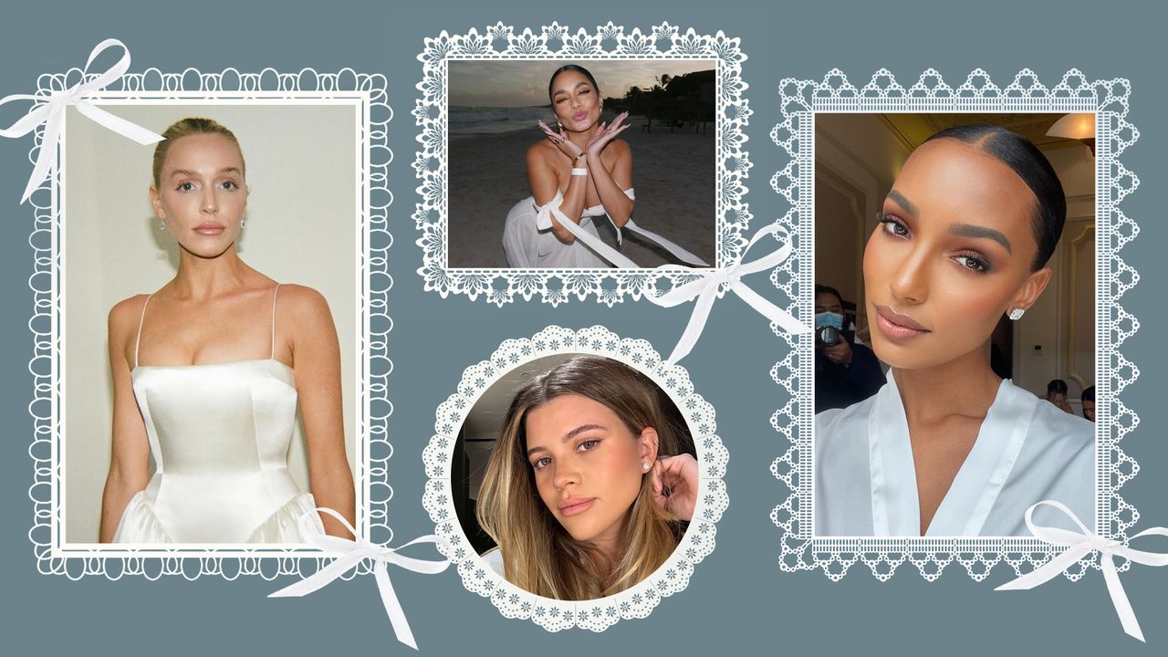 Alex Cooper, Vanessa Hudgens, Sofia Richie Grainge, and Jasmine Tookes wedding makeup.