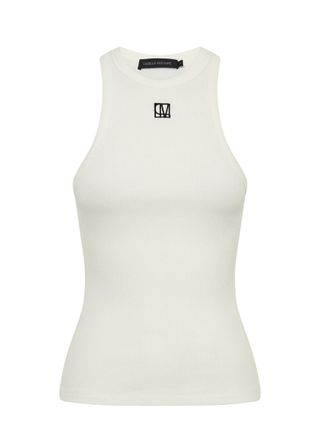 Nora Rib Logo Tank in Soft White - C&m |camilla and Marc® Official