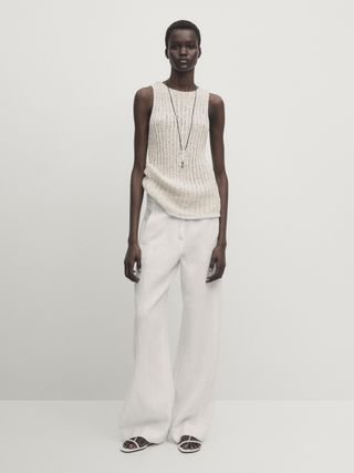 Knit Top With Low-Cut Back