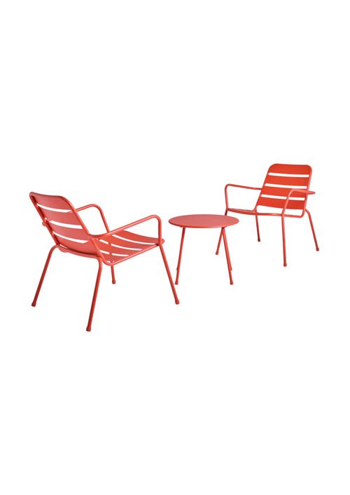 Annika 2 Seater Metal Garden Bistro Set in Red