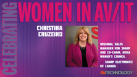Christina Cruzeiro, Regional Sales Manager for Sharp at Sharp Electronics of Canada, and Co-Chair of the AVIXA Women&rsquo;s Council