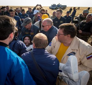 Chris Cassidy Carried From Soyuz Capsule
