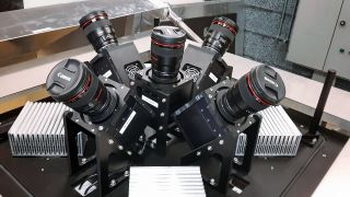The wide-angle lenses on each of MASCARA's five cameras allow the whole apparatus to capture just about the entire night sky at once.
