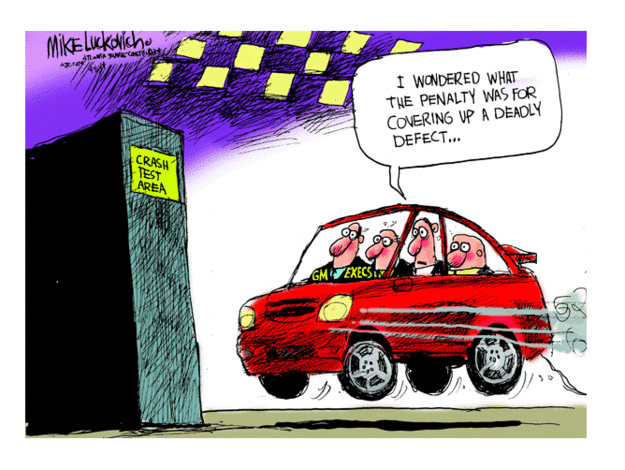 Editorial cartoon GM recall