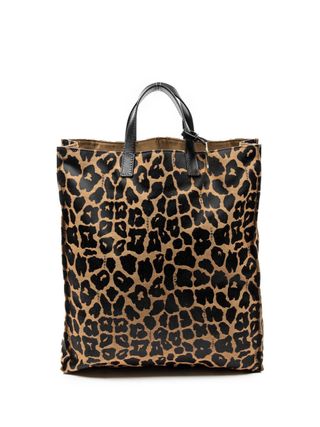 Leopard-Print Canvas Tote Bag
