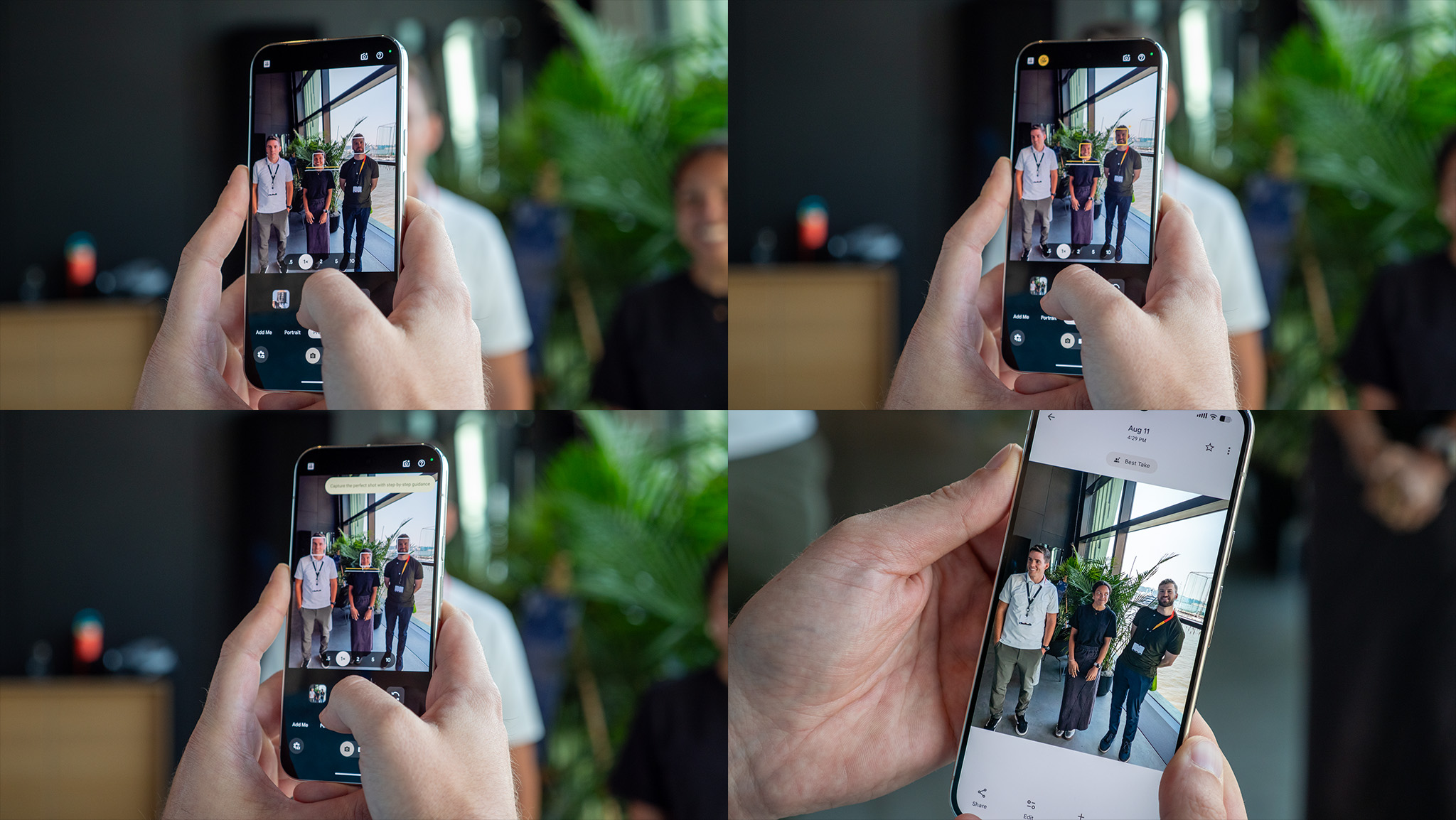 Testing out the Auto Best Take feature on a Google Pixel 10 Pro