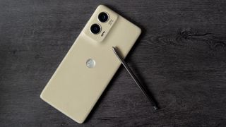 The Moto G Stylus 5G 2024 with its stylus