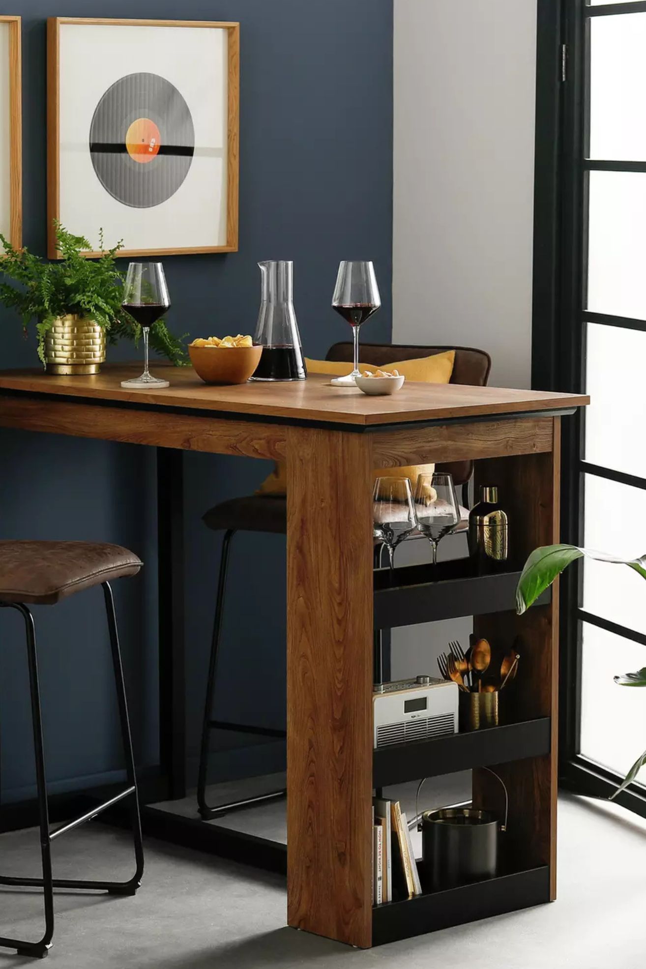 Habitat, Nomad 2 Seater Bar Table in Oak