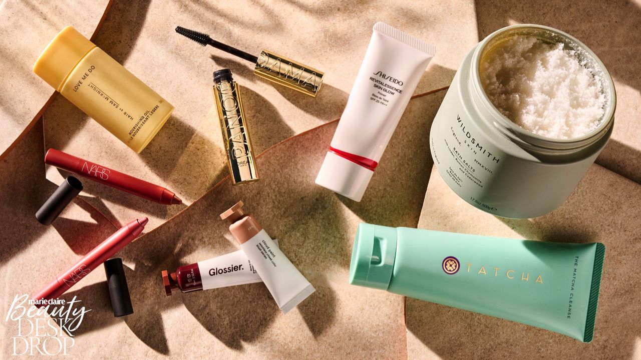 a flatlay of the best beauty products launched in february 2024