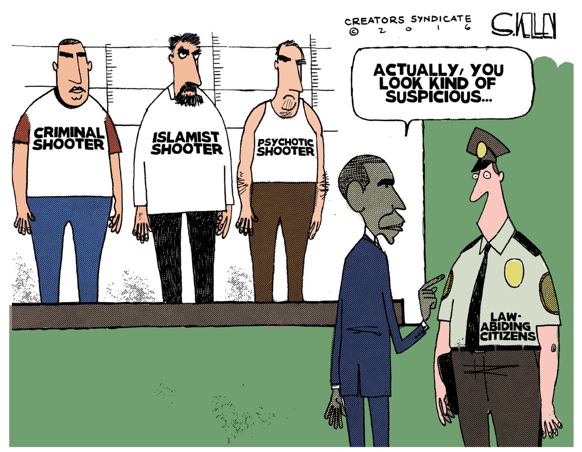 Obama cartoon U.S. Shooters Police | The Week