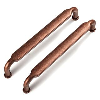 Goo-Ki 6 Pack 5 Inch （128mm） Hole Center Cabinet Pulls Antique Copper Zinc Alloy Kitchen Drawer Pulls Drawer Handles 5.4 Inch Length 2202-Ac-128