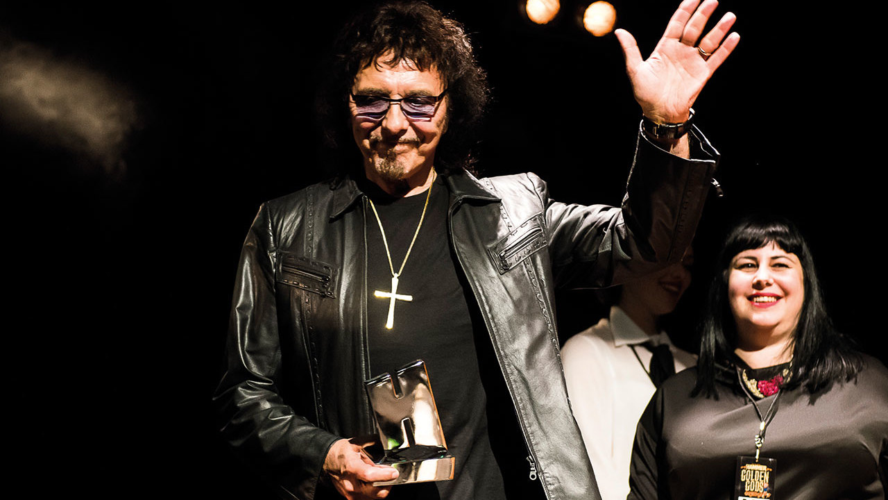 A photograph of Golden God Tony Iommi