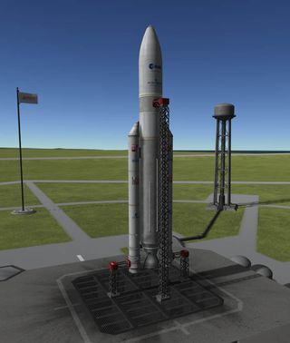 The European Ariane 5 rocket is now available in Kerbal Space Program in the Shared Horizons update with the European Space Agency.