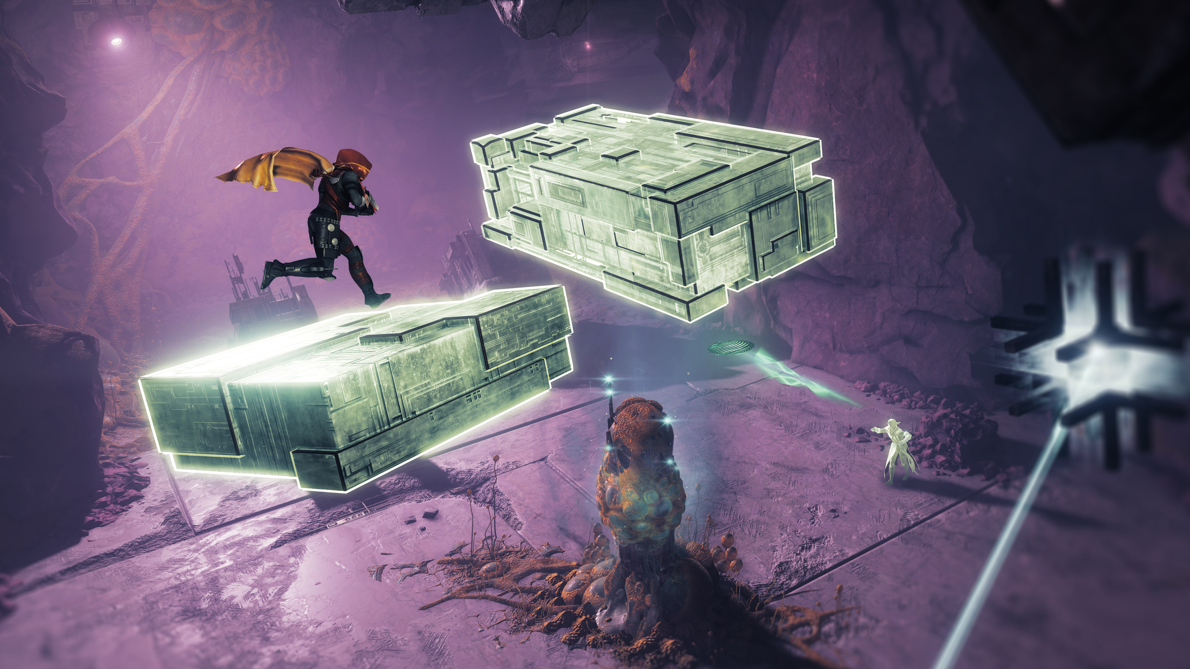 Destiny 2 mystery chest - Hunter hopping along platforms