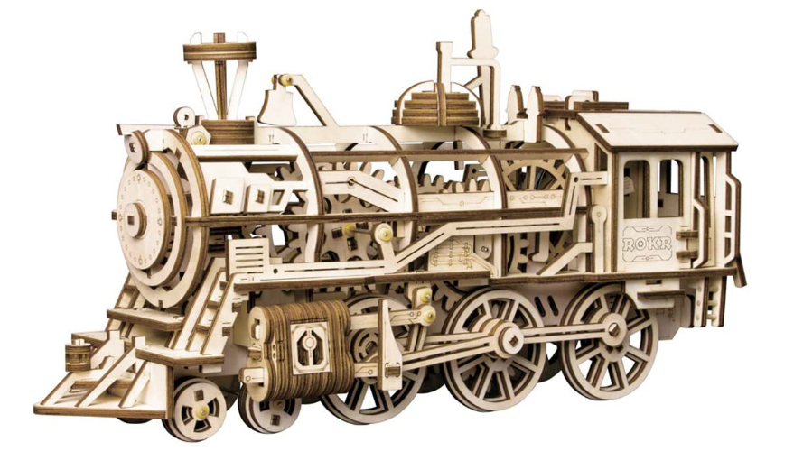 Wooden train model