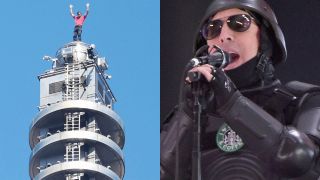 Alex Honnold atop the Taipei 101 tower in 2026, and Maynard James Keenan onstage with Tool in 2017