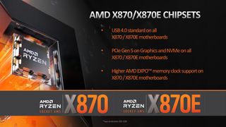 AMD X870 and X870E motherboards