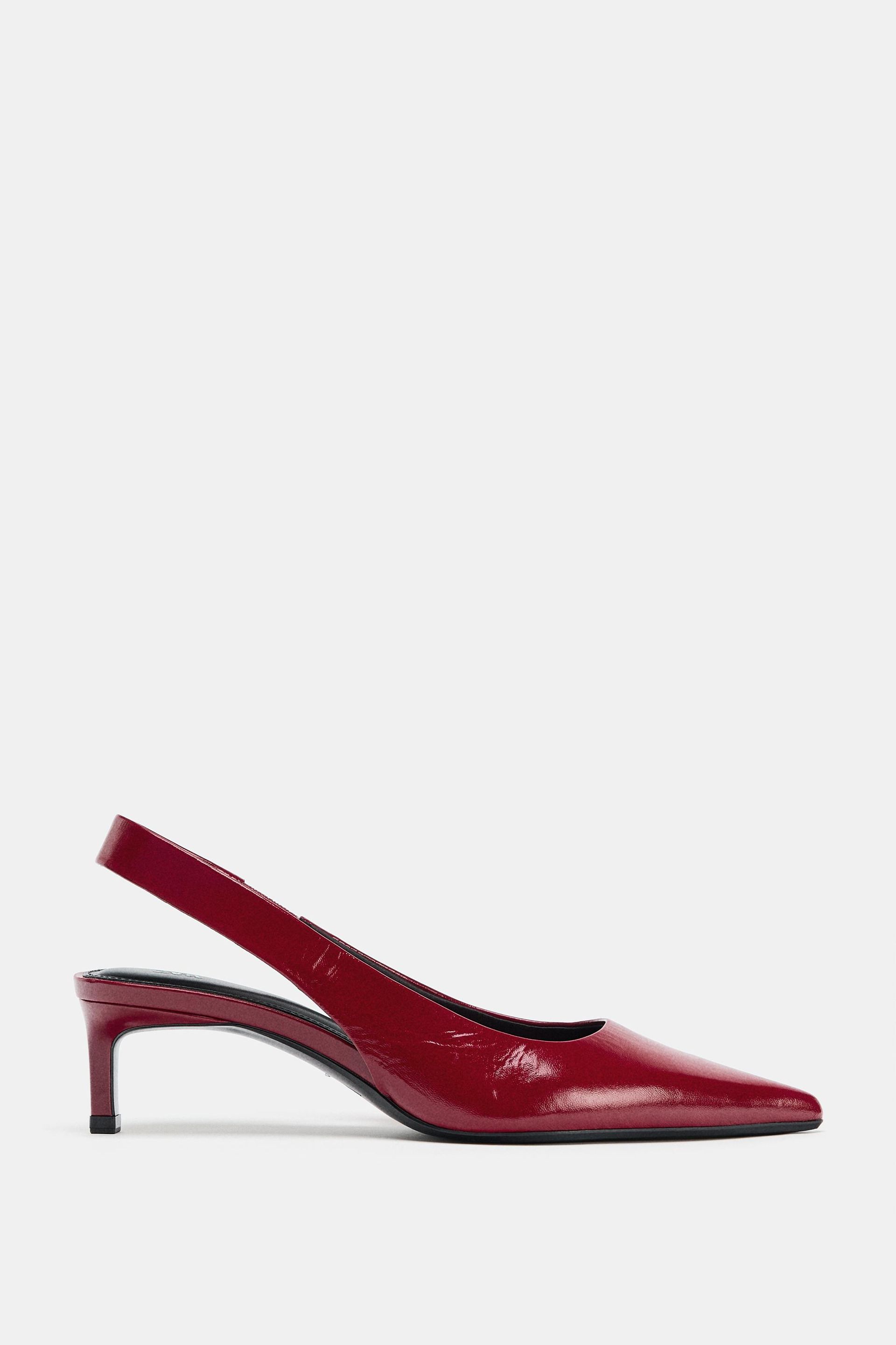 Leather Kitten-Heel Shoes