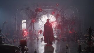 Doctor Strange casts a spell using the Darkhold in Doctor Strange in the Multiverse of Madness