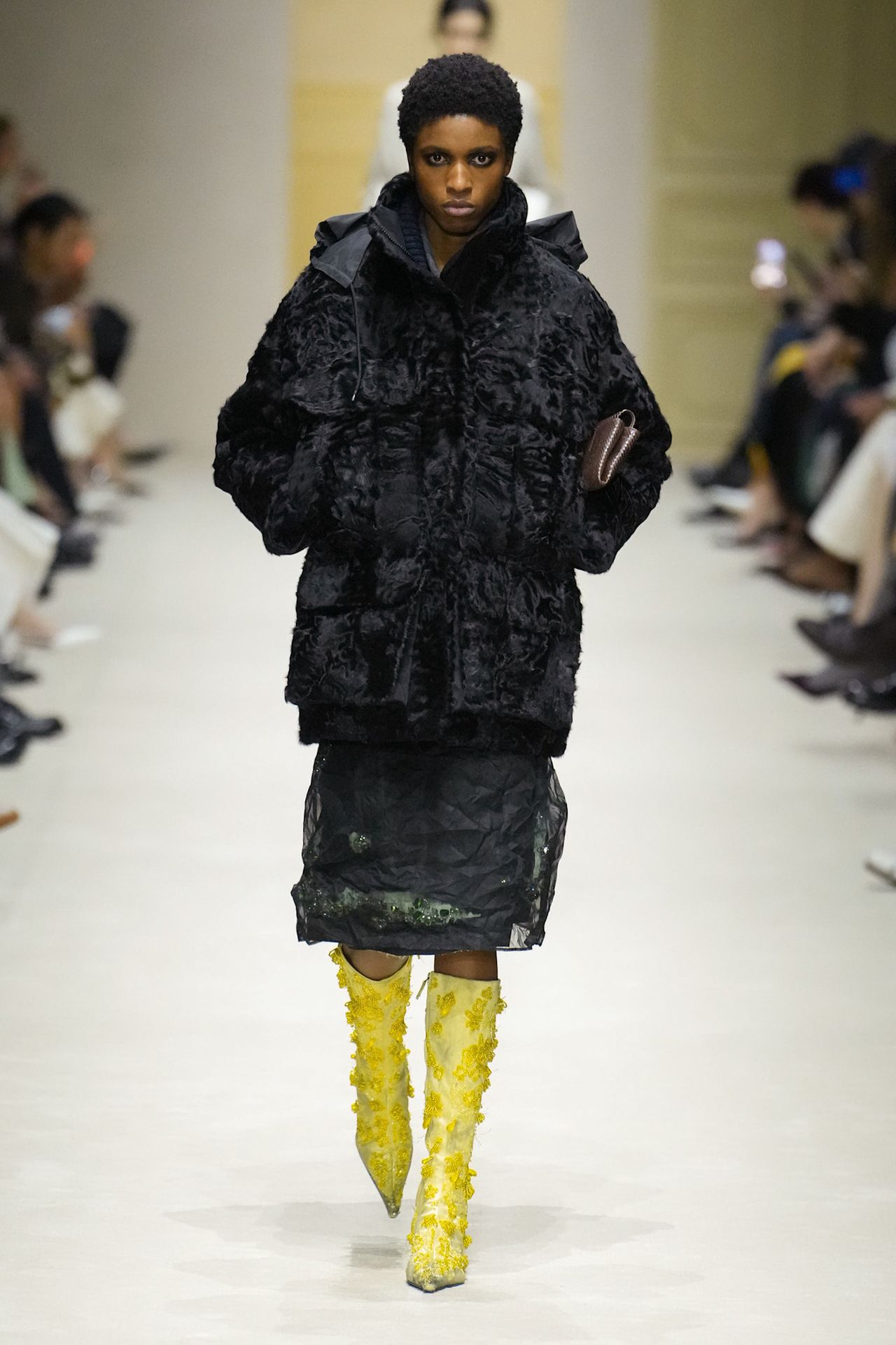 A runway look from the Prada Fall 2026 collection