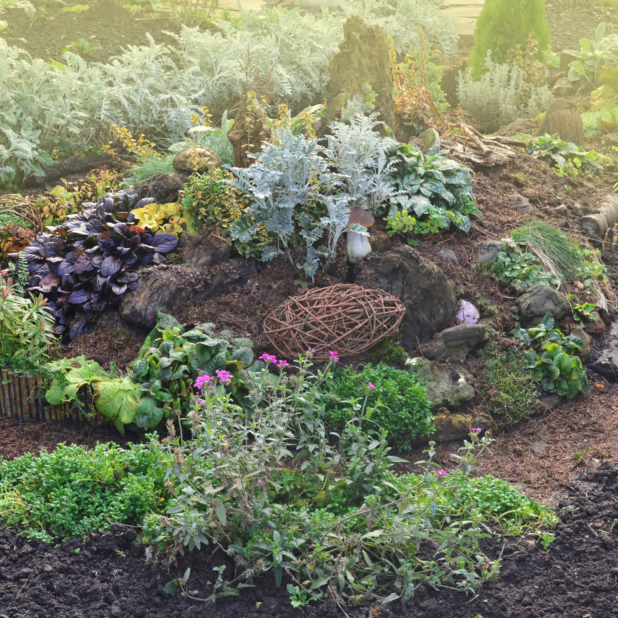 Hugelkultur raised bed garden