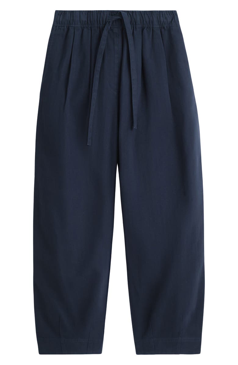 Cotton Herringbone Drawstring Pants