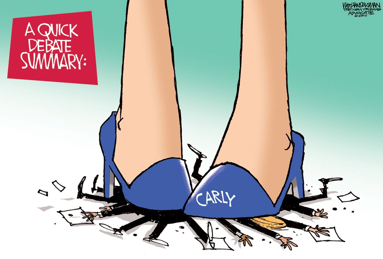 Political cartoon GOP Debate Carly Fiorina