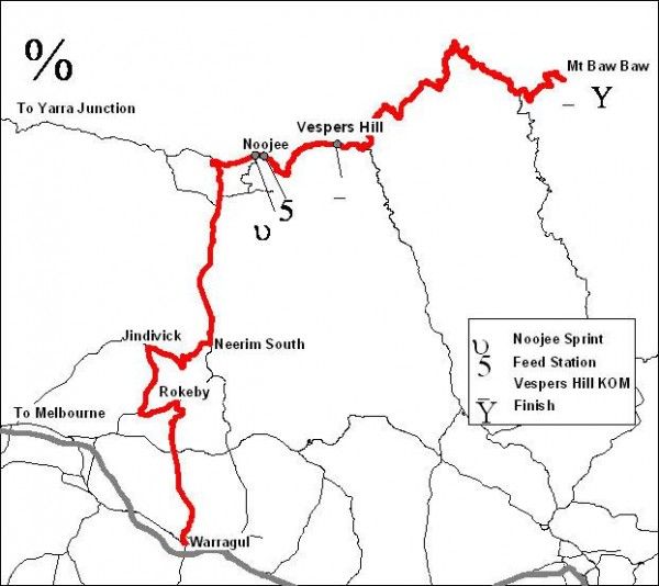 The Baw Baw Classic route