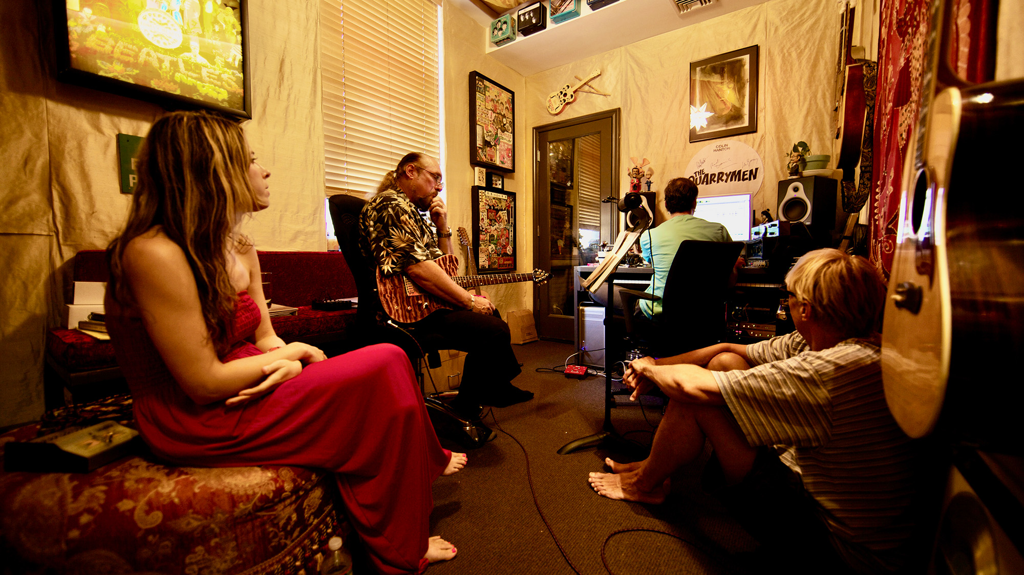Steve Cropper in the studio with Sheri Miller