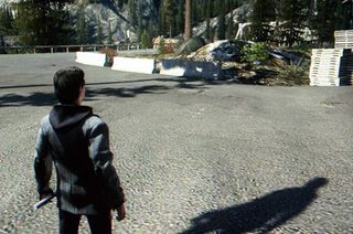 In-game footage of Alan Wake.