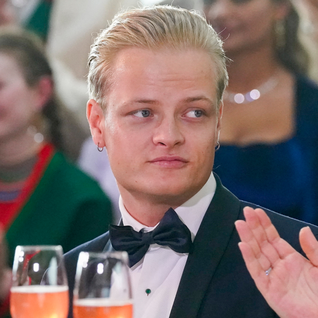 Marius Borg Hoiby in a tuxedo