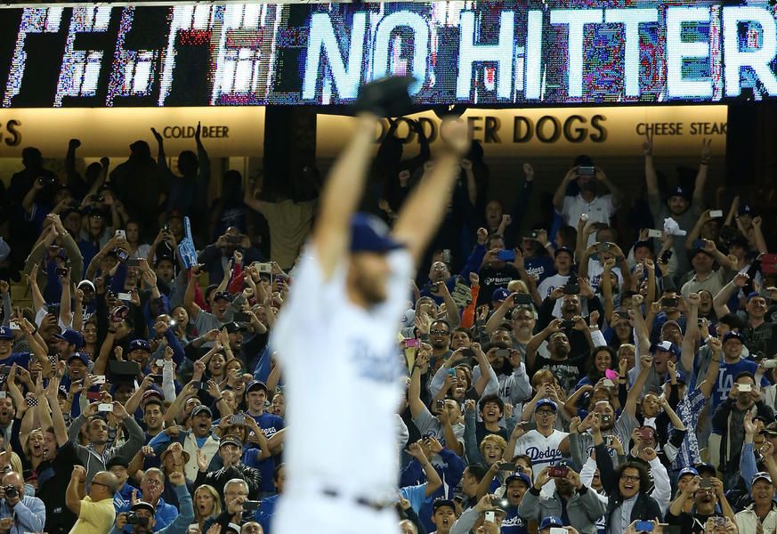 Watch LA Dodgers&amp;#039; Clayton Kershaw pitch a near-perfect no-hitter