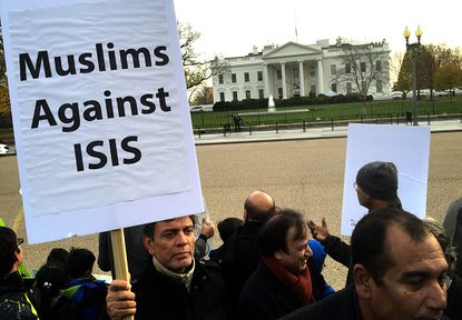 Shia Muslims protest ISIS at Lafayette Square in Washington, D.C.