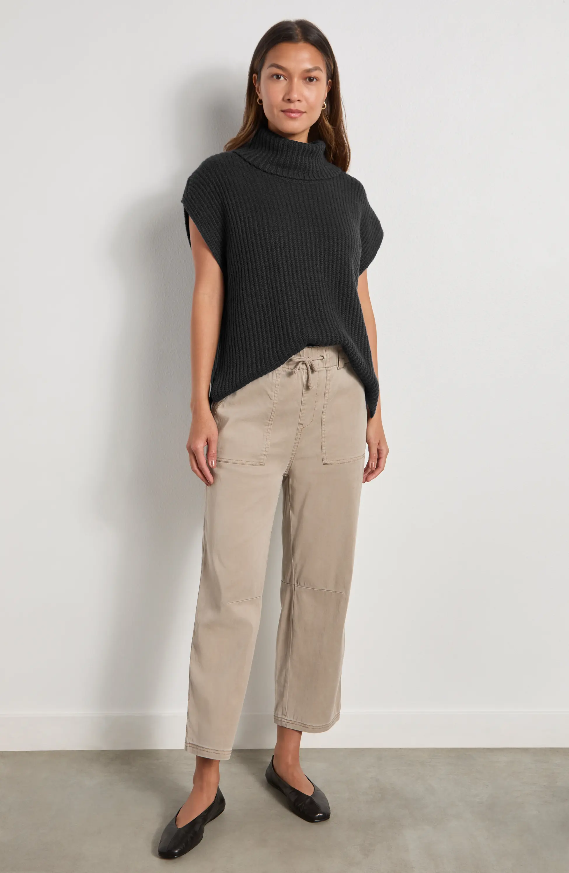 Splendid, Rosalie Turtleneck Short Sleeve Sweater