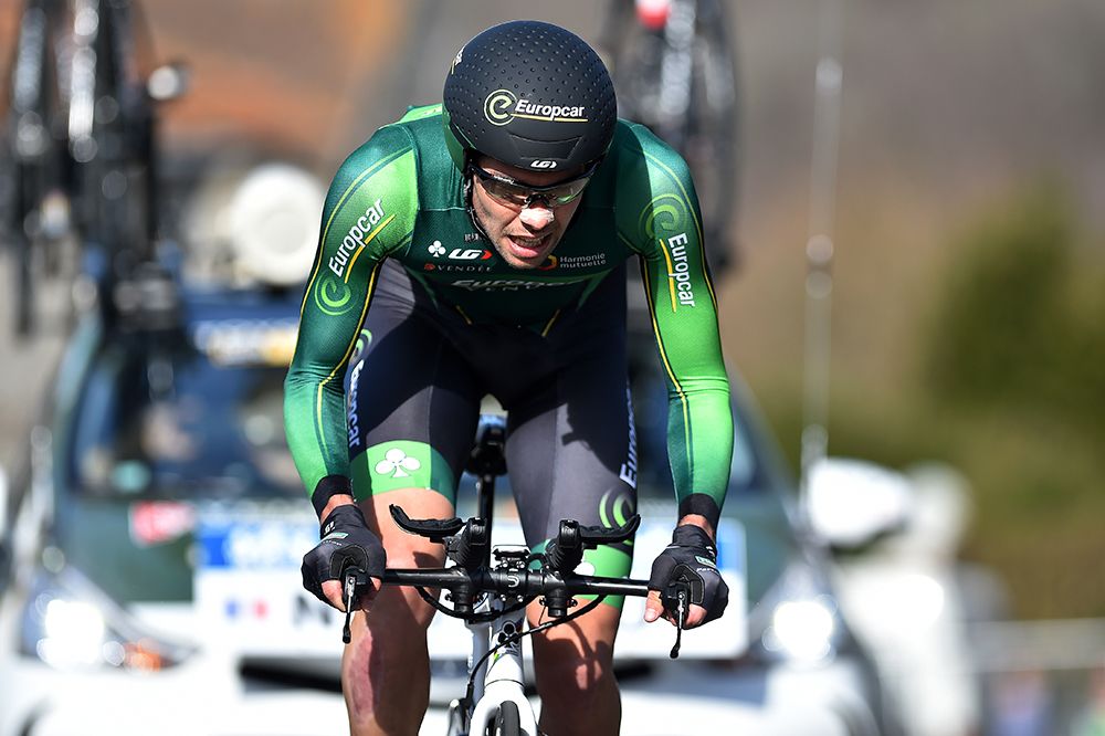 A Europcar rider during the prologue