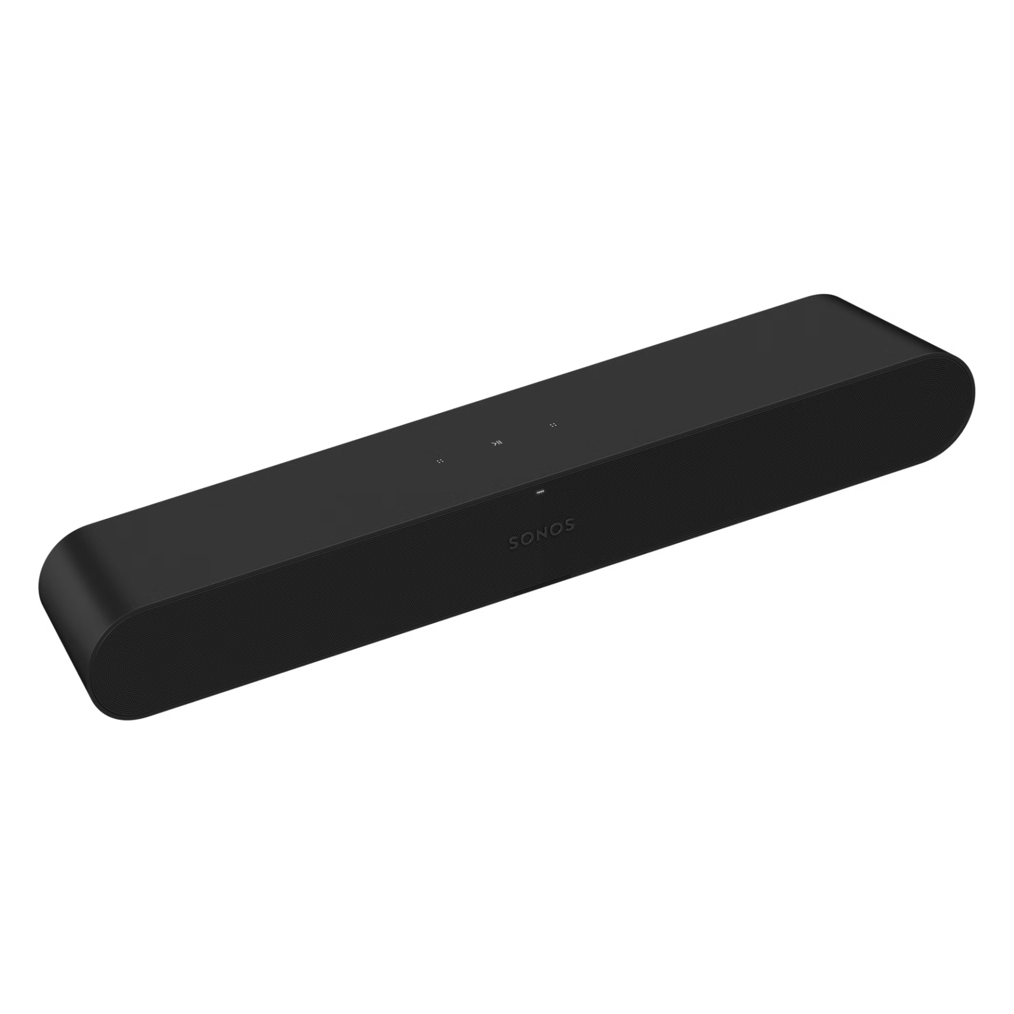 Sonos Ray soundbar against white background.