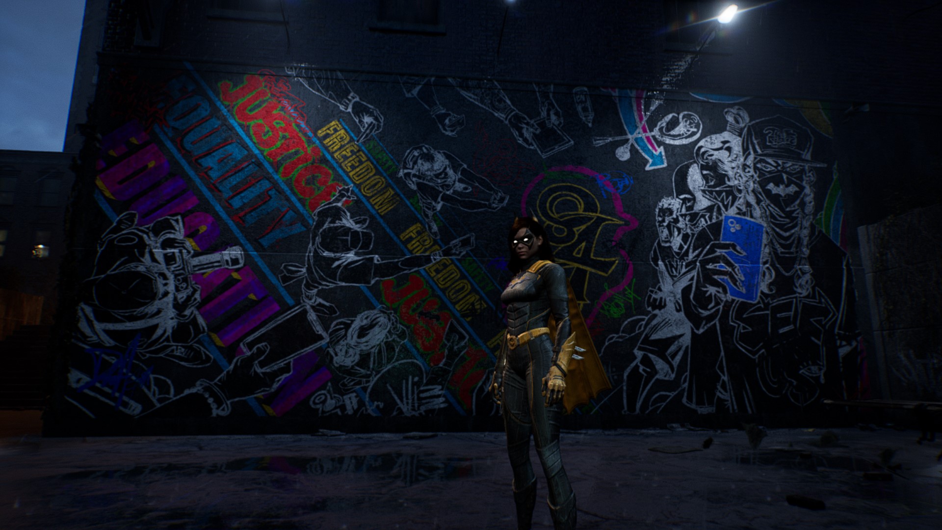 Gotham Knights graffiti - See Us mural