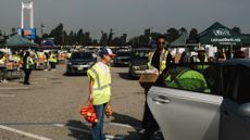 Los Angeles residents line up for food aid as SNAP benefits run out of funds