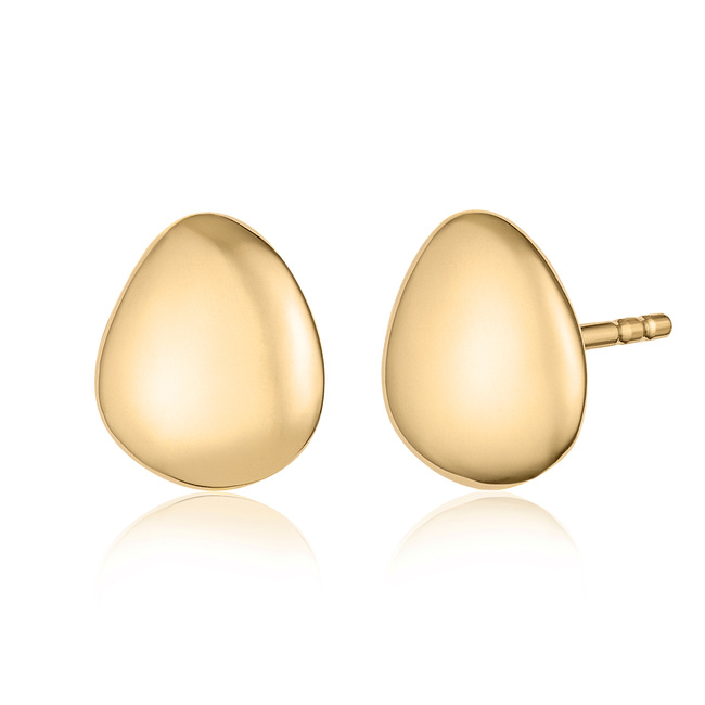 Gold Vermeil Nura Small Pebble Stud Earrings