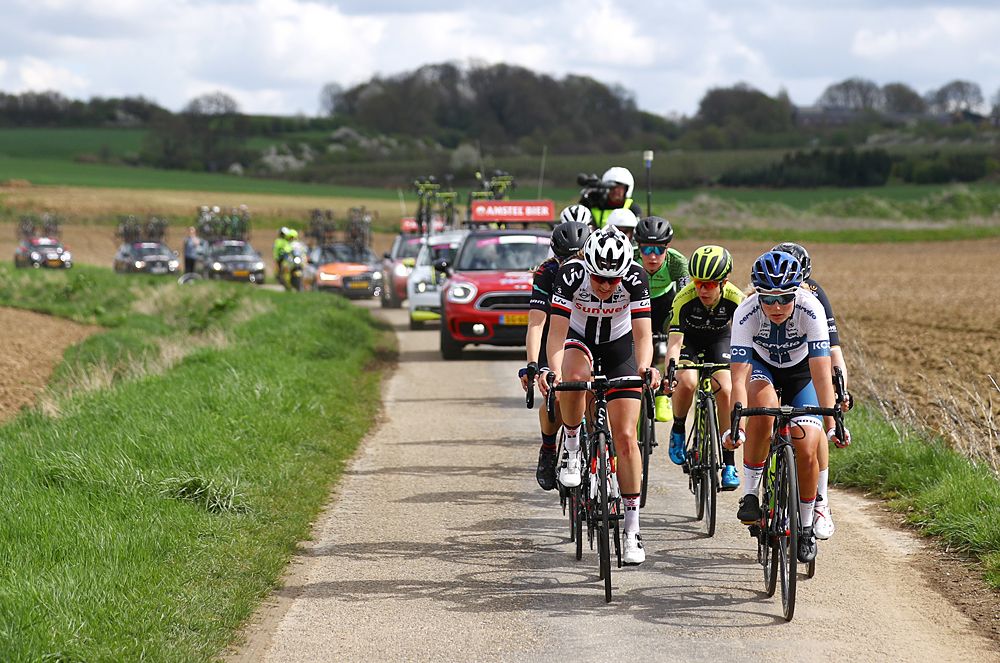 Lotta Lepisto (Cervelo Bigla) in the breakaway at Amstel Gold Race