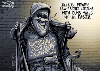 Political cartoon U.S. Gun Control
