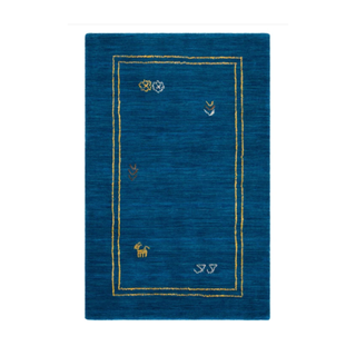 blue boho-style rug