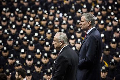 NYPD chief: 'A hero's funeral is about grieving, not grievance'