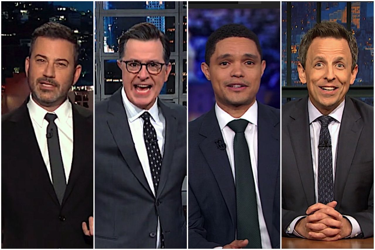 Late night hosts on Trump impeachment &amp;quot;pizzazz&amp;quot;