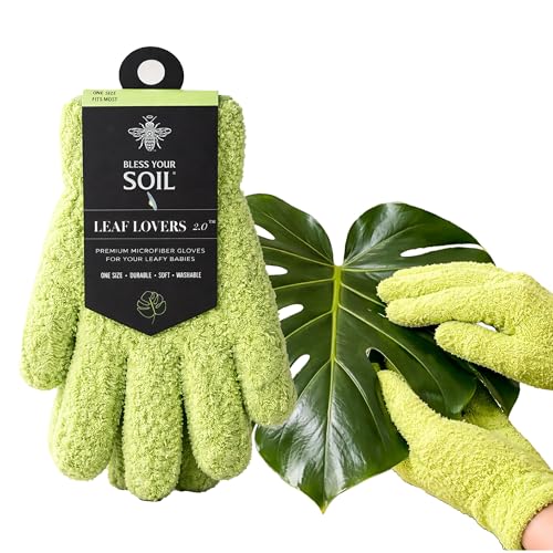 Bless Your Soil Microfiber Plant Dusting &amp;amp; Leaf Cleaning Gloves, 1 Pair