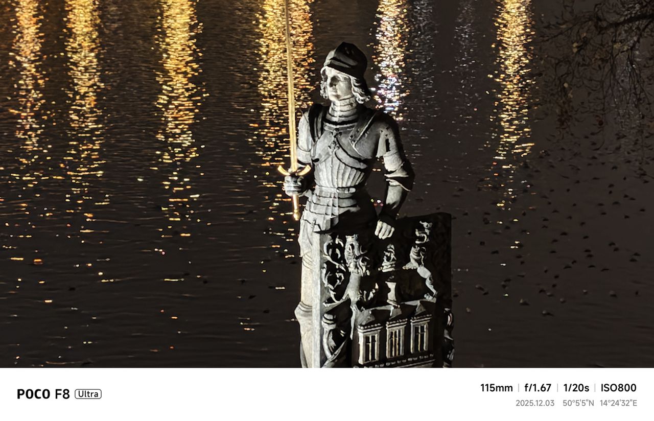 Statue at night