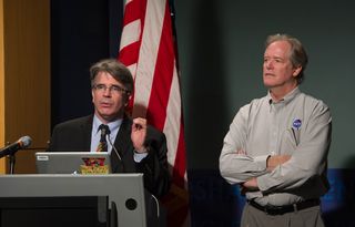 Garvin and Myers at Curiosity Briefing